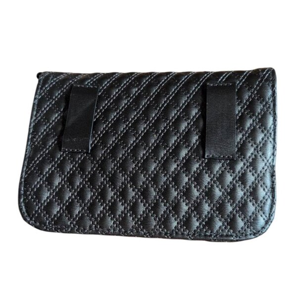 Vinci Camuto Wristlet Black Belt Quilted Bag 1 Compartment Purse Fanny Pack - Picture 3 of 7